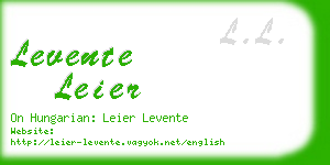 levente leier business card